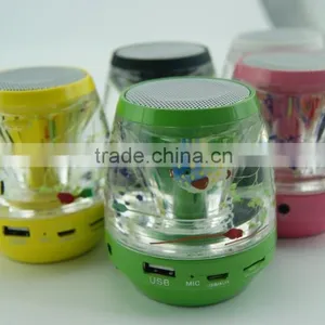 New Arrivel Built in Colorful LED Light Wireless 3.0 Bluetooth Liquid Speaker With Card Slot thumbnail-5