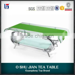 China Power Glass Tea Living Room Coffee Table Furniture SJ106B Quality Choice thumbnail-3