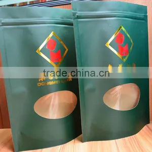 18x25.5 Printed Kraft Paper Bag With Zipper Recyclable Paper Plastic Bag New thumbnail-3