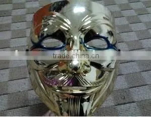 Plastic Gold Silver Color Party Cosplay V For Vendetta Mask thumbnail-1
