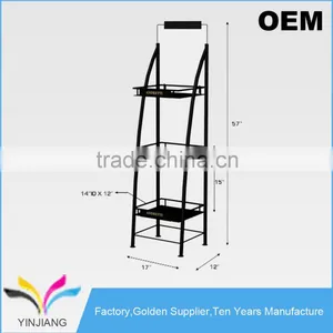 Retail Shop Wine Display - 3-Shelf Wine Display Rack for Beverage Holders Quality Choice thumbnail-1