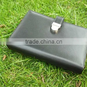 Leather Business Agenda Folder With Card Holder, Pen Loop thumbnail-1