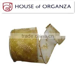 2014 New Design and Bronzing Chrismas Ribbon thumbnail-1