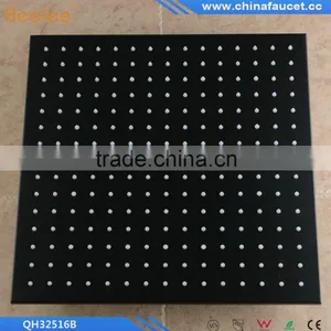 16 Inch 40cm Square Black Bathroom Rain Shower Head thumbnail-3