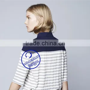 High Quality Yarn Dyed Women Polo Shirt Manufactures China thumbnail-2