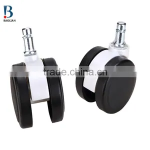 BIFMA Approved 2.5 Inches Heavy Duty Nylon PU Electroplating Caster Wheels for Shower Cubicle thumbnail-5