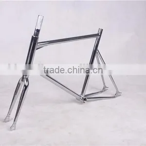 High Speed 20" Mini Velo Frame Chrome Fixie Mini Bike Cheap China Fixed Bike Frames thumbnail-1