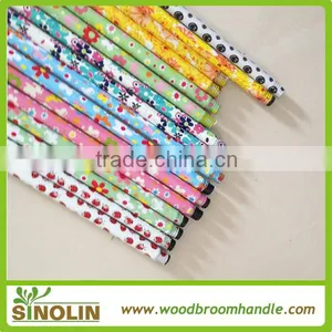 China Flower Pvc Coated Broom Metal Handle for Cleaning Quality Choice thumbnail-2