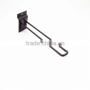 Small Supermarket Display Hook Black Metal Slatwall Hook thumbnail-6