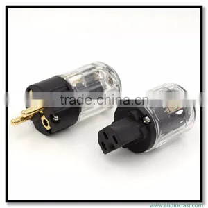 OEM/ODM Gold Plated EU Schuko Mains Power Plug + IEC Connector Audio thumbnail-4