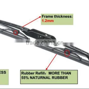 T550 Chrome 1.2 Streak-free Quiet Smooth Front Driver Vehicle Accessories Japanese Metro Windshield Stealth Passager Wiper Blade thumbnail-1