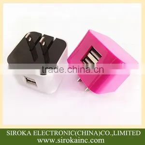 OEM/ODM Service 5V 3.1A US Folding Plug Dual Usb Wall Charger Flat Home Wall Charger for Samsung HTC thumbnail-3