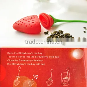 Strawberry Shape Silicone Tea Strainer thumbnail-1