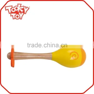 New! Baby Mini Wooden Toy Maraca thumbnail-1