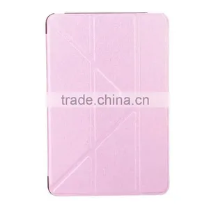 Silk Pattern Bling PU Leather Transformer Foldable Cover For IPad Mini 4 thumbnail-3