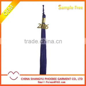 Hot Sell Graduation Cap Purple Tassel With Gold 2016 Charms thumbnail-1