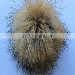 Raccoon Fur Pom Poms For Hat / Garment / Key Chain/Shoes thumbnail-2