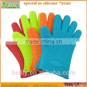 Fda Silicone Cooking Gloves Silicone Oven Glove,heat Resistant Bbq Glove thumbnail-5
