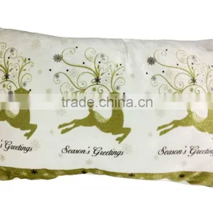 Fashion Panne Printed Mi-lu Deer Christmas Eco-pillow for Family thumbnail-1