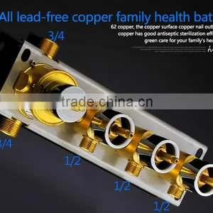 Contemporary High Pressure 4 Handle 3 Way In Wall Bath Shower Faucet Hot Cold Mixing Water Control Valve thumbnail-5