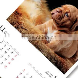 2016 Cute Pet Calendar Custom Full Color Printing Table Calendar, Table Calendar Wholesale thumbnail-3