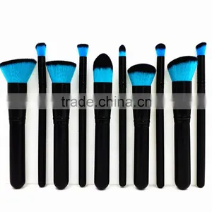 10pcs Blue Makeup Brushes Set thumbnail-1