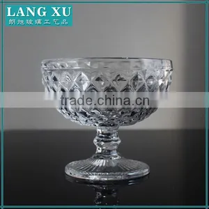 Artificial Stripes Carved Glass Ice Cream Cups Salad Cups Party Supplies Gifts thumbnail-2