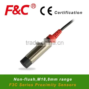 Inductive Sensor F3C-18KN08 Series, M18 Cylindrical Inductive Sensor, Can Be Customized 5v DC or 2-wire Type. thumbnail-1