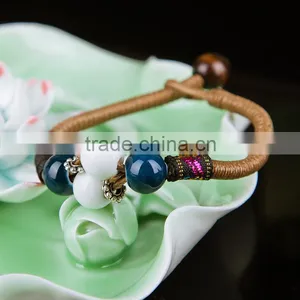 In Stock Wholoesale Jingdezhen Handmade Ceramic Bracelet Leather Bracelet Supplier's Choice thumbnail-3