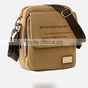 2016 Factory Manufactory Custom Mens Vintage School Shoulder Bag Pocket Briefcase Casual Messenger Bag Canvas Cloth thumbnail-1