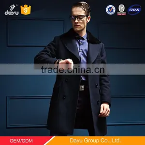 2016 Lastest Design Autumn-winter Wool Jacket Mid-long Woolen Men Coat thumbnail-1