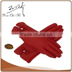 Smart Touch Screen PU Gloves With Bowknot thumbnail-6