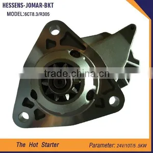 China Suppliers Engine Parts 24v Tractor Starter Motor for R305 6CT8.3 thumbnail-3