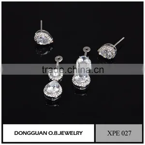 Fashion Silver Jewellery Crystal Earring Studs Wholesale For Ladies On Wholesale thumbnail-5