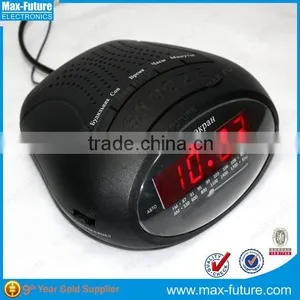 Red/Green 0.6 Inch USB Bedside LED AM/FM Radio, LED Digital Alarm Clock Radio thumbnail-1
