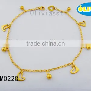 Olivia Jewelry 2016 Fashion Vintage Charm Women Gold Heart Anklets thumbnail-1