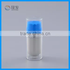 Round Double Wall Cosmetic Lotion Pump Bottle thumbnail-1