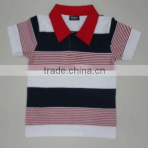 Children Striper Cotton Polo Shirts thumbnail-1