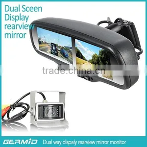 GERMID Multiple Display Rear View Mirror With Backup Camera Display for Trucks thumbnail-1