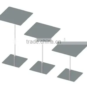 Metal Shoe Display Riser Set With Square Base/ Store Fixture Shoe Stand thumbnail-1