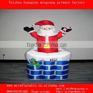 Inflatable Christmas Decoration Santa in Chimney With up and Down Airblown Inflatables thumbnail-1