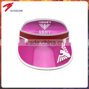 Custom Design Fashion 100% Plastic Pvc Sun Visor With Printing Logo thumbnail-4