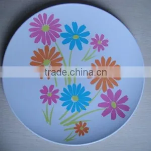 11" Sunflower Cheap BBQ Melamine Round Serving Platter / Tray thumbnail-1