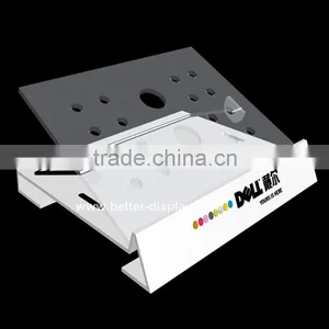 Adjustable Clear Acrylic Computer Monitor Stand thumbnail-1