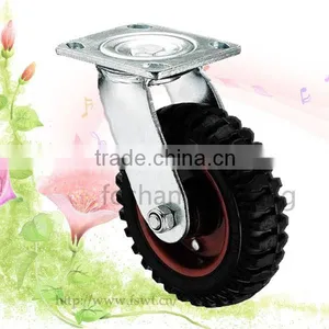 Double Bearing Heavy Duty Black Rubber Furniture Caster thumbnail-2