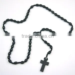 Handmade Cord Wood Rosary,wood Bead Cord Rosary thumbnail-1