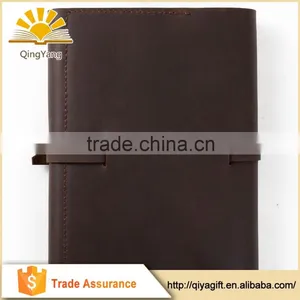 Top Quality Refillable Genuine Leather Notebook With Pen Loop thumbnail-5