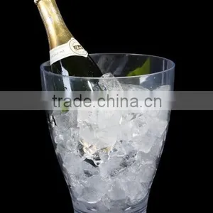 Clear Acrylic Champagne Cooler, Plastic Wine Ice Bucket, Wine Chiller thumbnail-2