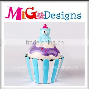 OEM Kawaii Bear Lid Cupcake Figure Unique Candy Jars thumbnail-1