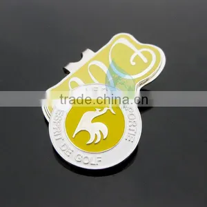Enamel Magnetic Golf Ball Marker Hat Clip With Photo Etch thumbnail-1